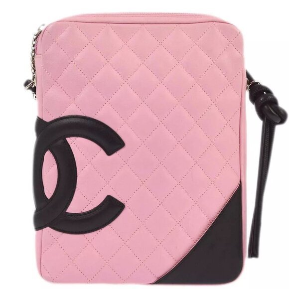 Chanel Pink Calfskin Cambon Ligne Shoulder Bag - Picture 1 of 12